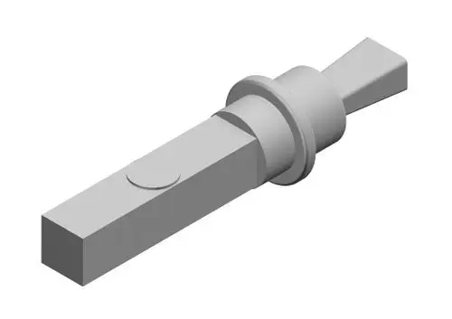 BOSCH Stift in neutraler Farbe mit quadratischem und flachem Ende, geeignet für verschiedene Anwendungen in der Technik oder im Bau.